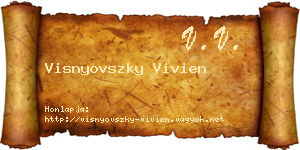 Visnyovszky Vivien névjegykártya